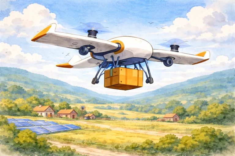 A vision of agrarian society with renewable energy and drone logistics