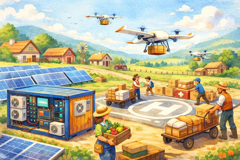 A vision of agrarian society with renewable energy and drone logistics